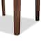 Baxton Studio Caron Grey Upholstered Walnut Brown Finished Wood 5-Piece Dining Set 161-9881-8959 - alternate 3
